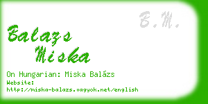 balazs miska business card